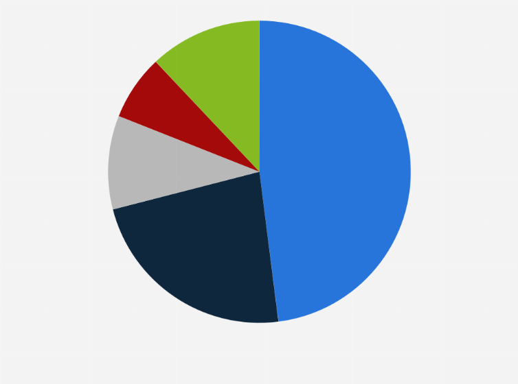 Statistic: Revenue share of the LVMH Group worldwide in 2024, by business segment