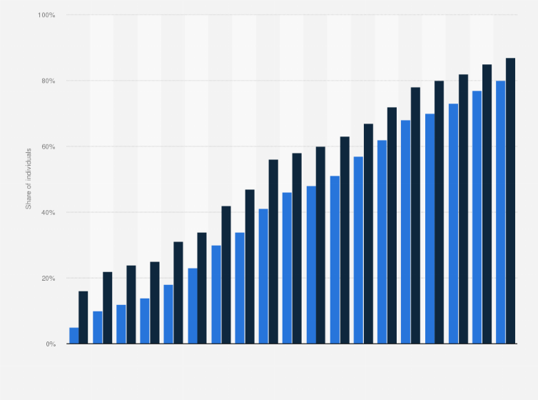 Statistic: Online banking penetration in Czechia from 2005 to 2023